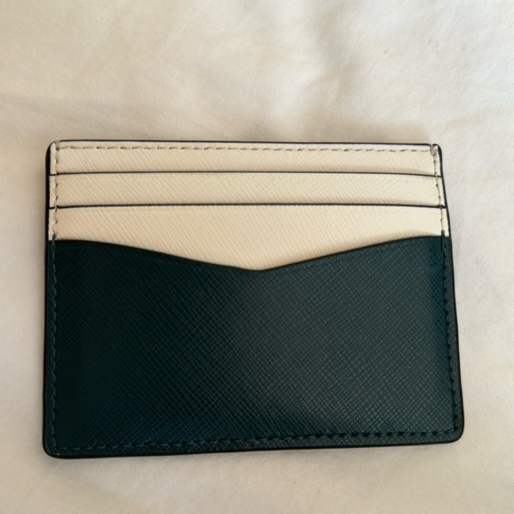 Kate spade green, white and gold card holder - Picture 2 of 3
